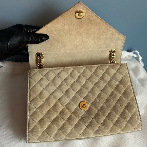 Saint Laurent Medium Suede Envelope Bag